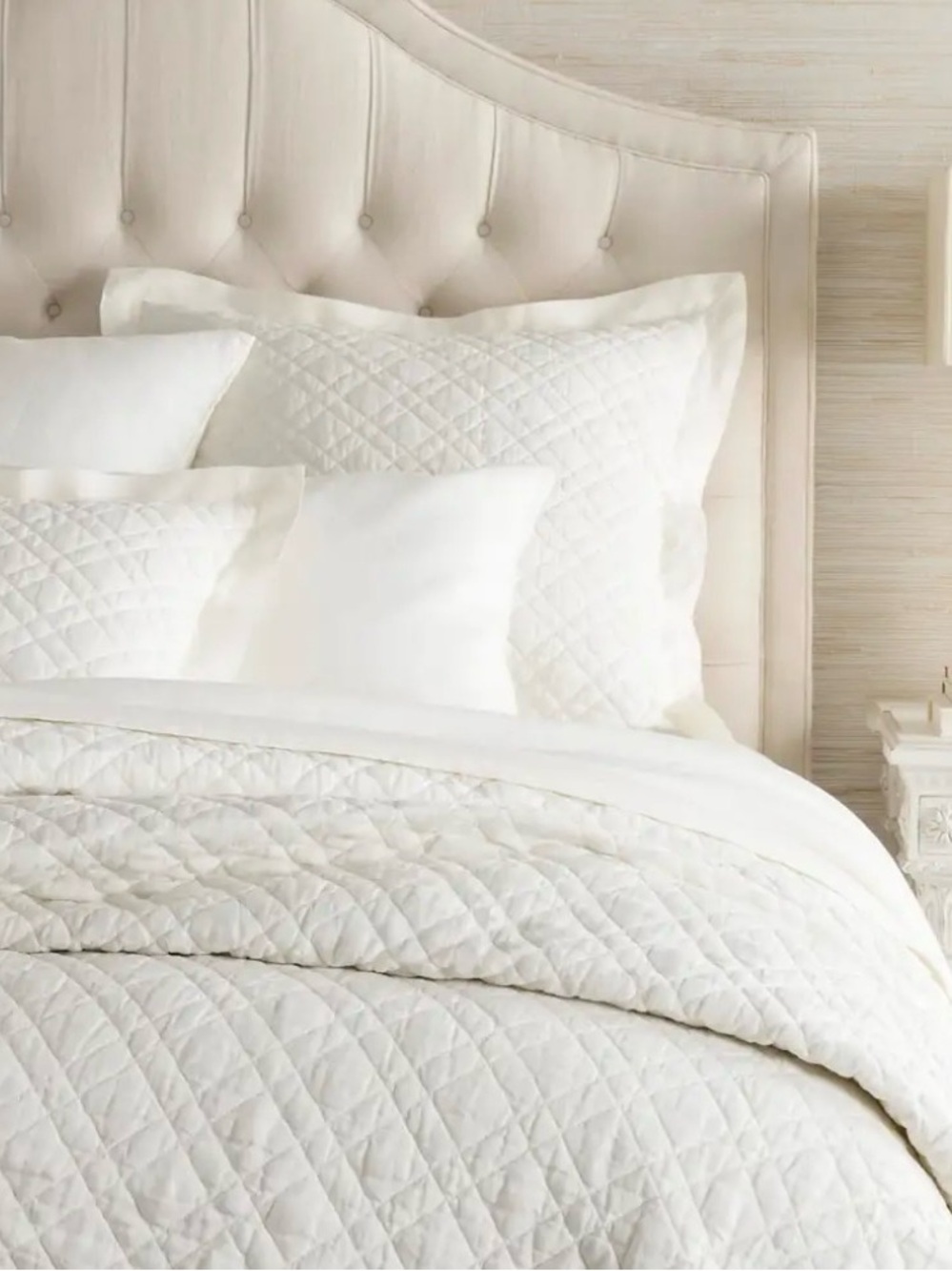 Washed Linen Ivory Quilt